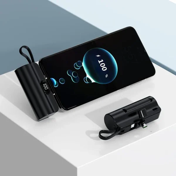 IPhone 16 15 14 13 12 11 10  Smart Power bank capacity 5000mah , + stand, - Image 5