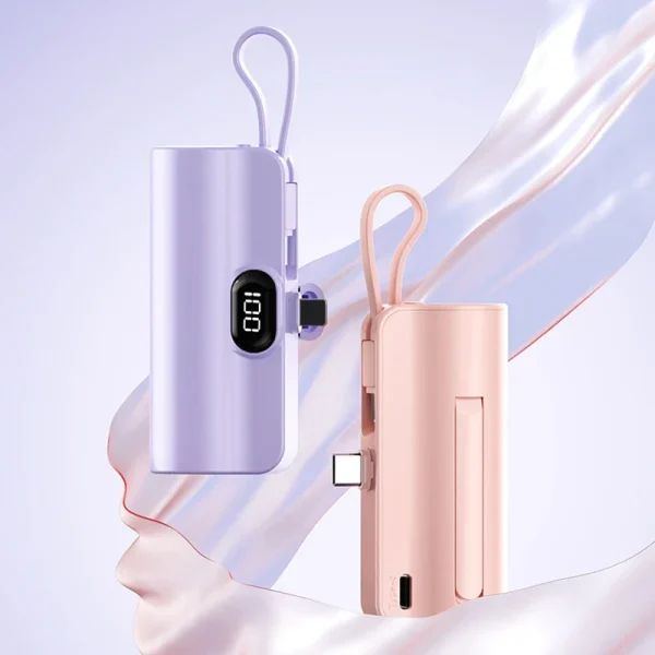 IPhone 16 15 14 13 12 11 10  Smart Power bank capacity 5000mah , + stand, - Image 8