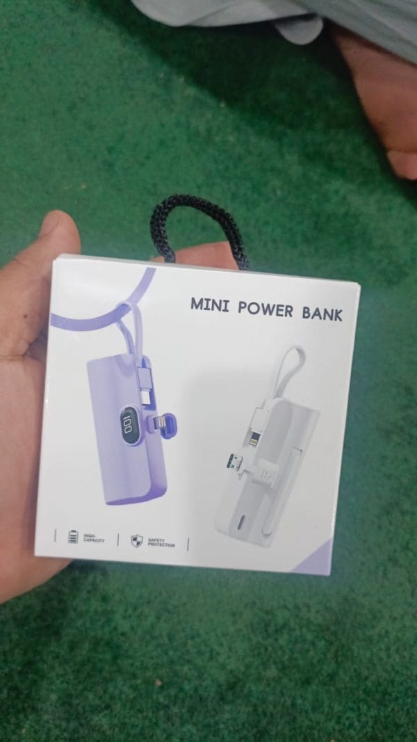IPhone 16 15 14 13 12 11 10  Smart Power bank capacity 5000mah , + stand, - Image 7