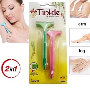 2 Pcs Set Tinkle Body Hair Remover Razor for Women – Safe, Sharp, Rust-Free, Ideal for Sensitive Areas