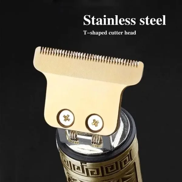Vintage T9 Professional Hair Trimmer & Clipper for Men – Precision T-Blades, Rechargeable, Quiet Motor, Beard & Head Hair Grooming - Image 2