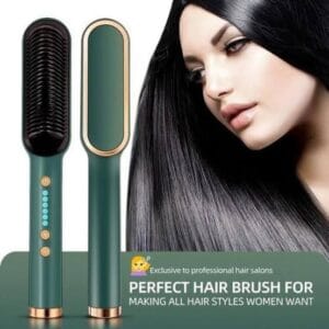 HQT-909B Electric Professional Hair Straightening Brush – Ceramic Heated Comb, Anti-Scald, Adjustable Temperature for All Hair Types