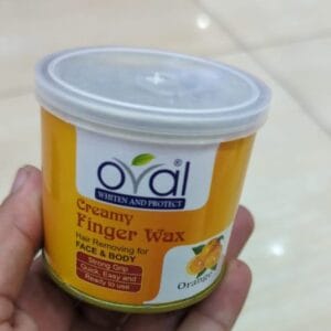 Oval Creamy Finger Wax for Hair Removal – Orange Flavor, Gentle & Long-Lasting