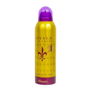 Rasasi Royale Pour Femme Deodorant Body Spray 200ml – Floral, Citrusy & Woody Perfumed Spray for Women