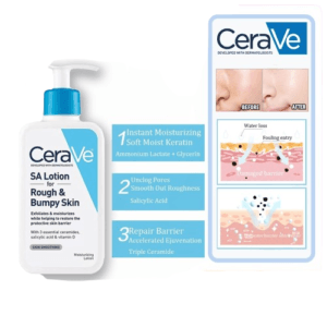 CeraVe SA Lotion for Rough & Bumpy Skin – 237ml | Salicylic Acid, Vitamin D & Hyaluronic Acid