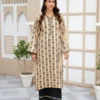 2Pcs Printed Stone Winter Linen Suit for Women - Winter Collection - Image 5