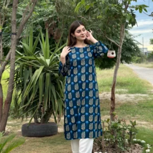 2pcs Printed Stitched Suit Stone Winter Linen Suit Winter Collection