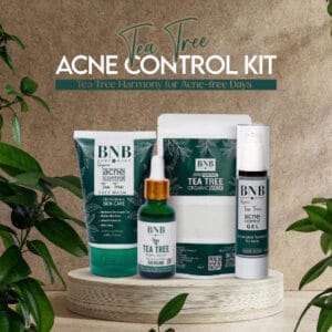 BNB Tea Tree Acne Control Kit: Organic Facial Kit for Clear Skin
