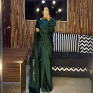 Silk Stitched Saree for Women - Includes Blouse, Petticoat, and 5 Yards Saree