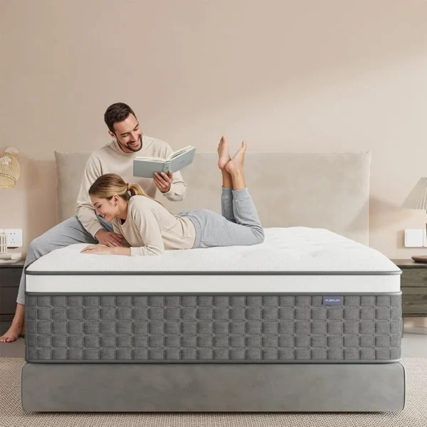 Mattress , Medium Firm Mattress with Extra Lumbar & Shoulder Support, 12 Inch Hybrid Mattresses with Gel Memory Foam