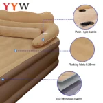 New 2 Persons Inflatable Mattress Camping Folding Outdoor Indoor Home Air Cushion 48cm High Bed Lazy Laying Soft Skin-friendly - Image 4