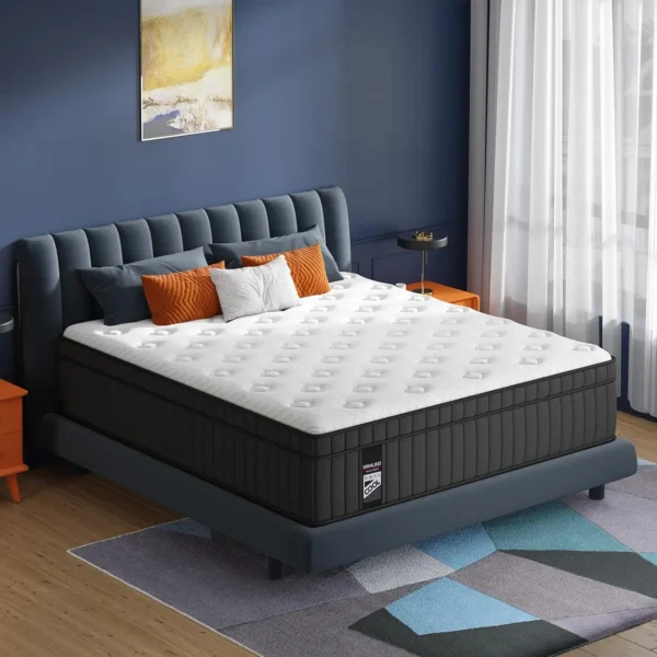 Queen Mattress,10 Inch Hybrid Mattress Queen Size with Memory Foam & Pocketed Springs in a Box,Medium Firm Support​, 60"*80"*10"