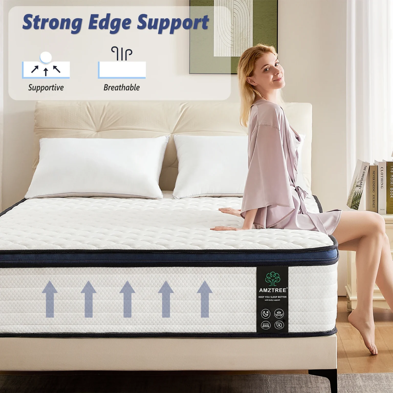 Standard Mattress Hotel Mattress Pocket Spring Mattress Soft and Comfortable Memory Foam Matelas - Image 1