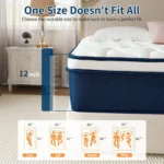 Queen Size 12 Inch Mattress in a Box Gel Memory Foam Pocket Springs Medium Firm for Back Support Fiberglass-Free CertiPUR-US Cer - Image 2
