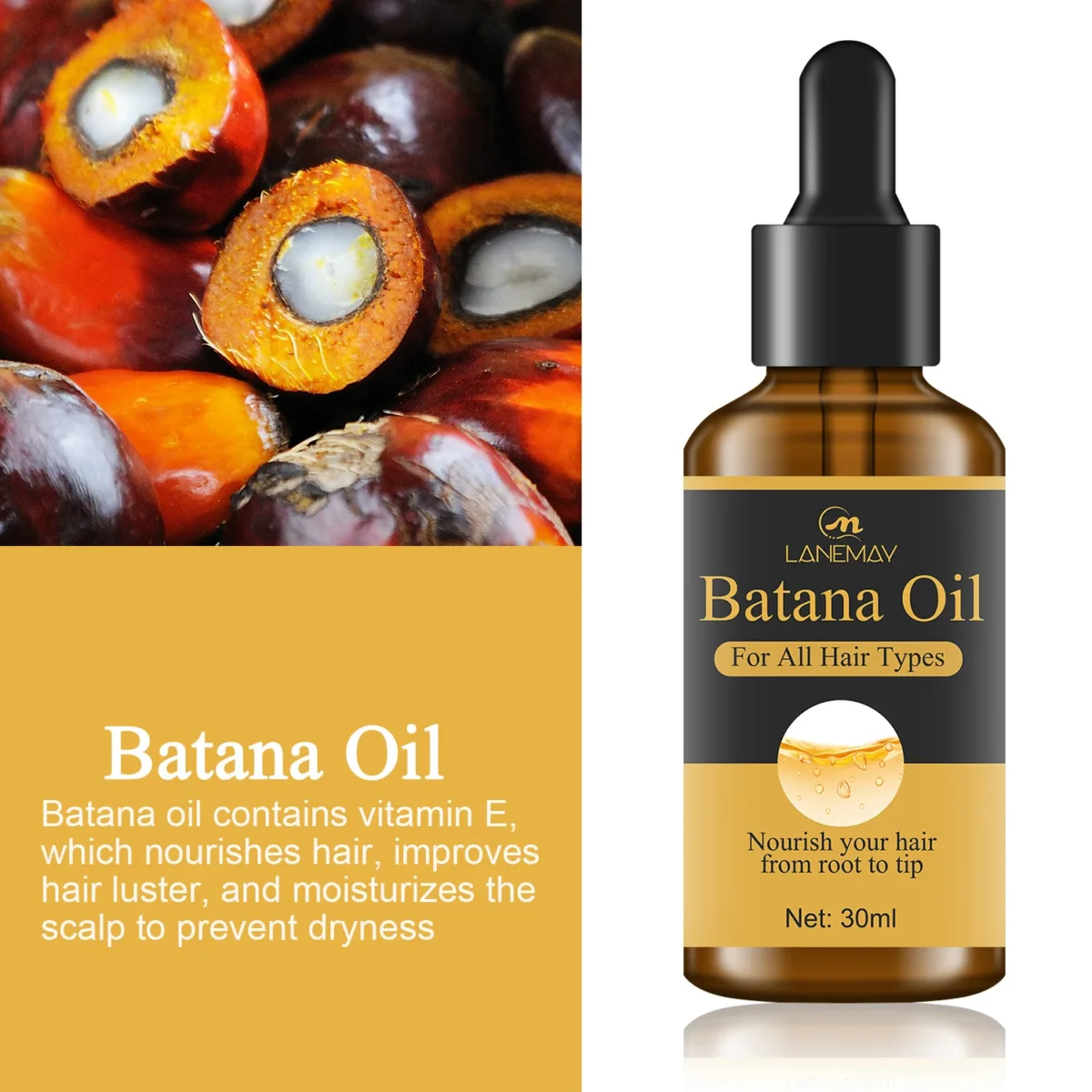 7 Days Fast Batana Oil Hair Growth Serum Anti-loss Hair Regrowth Products Repair Damaged Hair Roots Hair Care For Women Men - Image 6