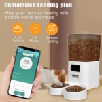 Smart Pet Feeder with Dual Bowls, WiFi APP Remote Control 5L Transparent Storage Bucket Automatic Cat Food Dispenser, Timed Quan - Image 5