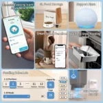 PAPIFEED Smart Automatic Cat Feeders WiFi Pet Feeder with APP Control for Remote Feeding Detachable for Easy Clean Cat Food - Image 2