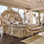 European Luxury Double Bed Carving Court Queen Lounge Bedroom Bed Design Aesthetics Comfortable Wedding Muebles Home Furniture - Image 2