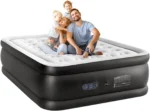 Queen Air Mattress, 18 Inches Adjustable with Built-in High Capacity Pump