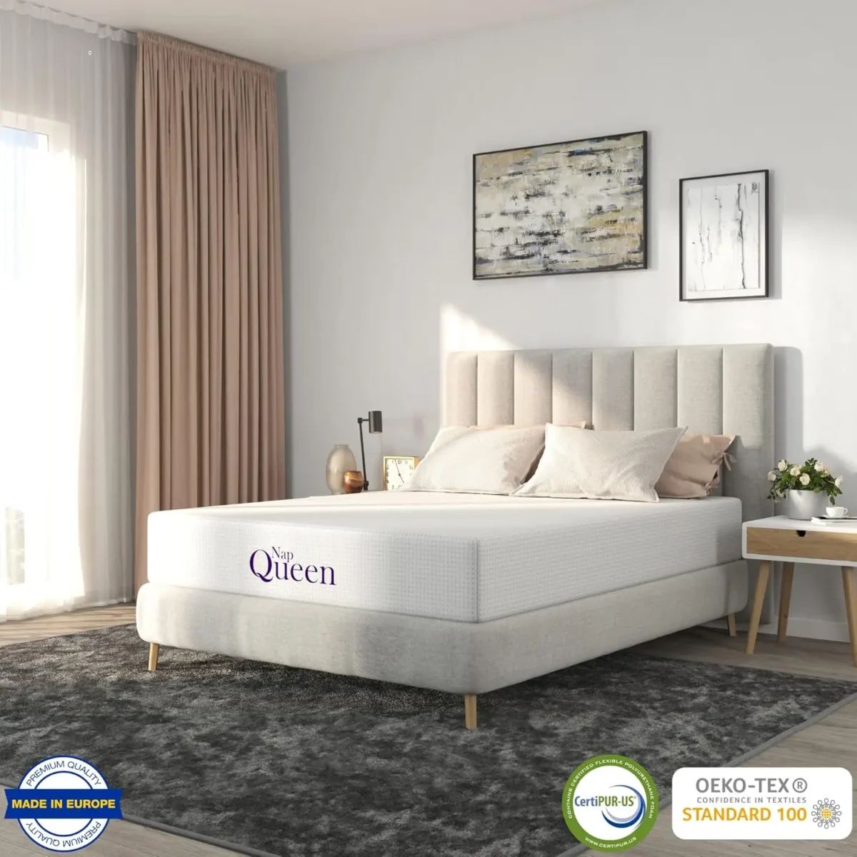 6/8/10/12/14 Inch Charcoal Memory Foam Mattress, Full Bed Mattress in a Box, CertiPUR-US Certified, Medium Firm, Breathable - Image 2