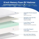 Hcore Extra Firm Memory Foam Mattress 8/10inch Queen Size Mattress with Tencel Cover Firm Mattress for Back Pain - Image 5