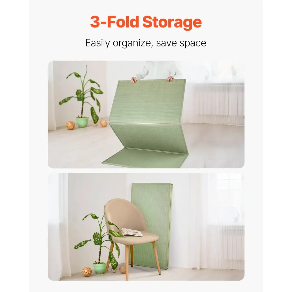 Traditional Japanese Tatami Mat, Twin Sized Foldable Tatami Mattress (Crafted from Natural Rush Grass), Japanese Style Floor - Image 4