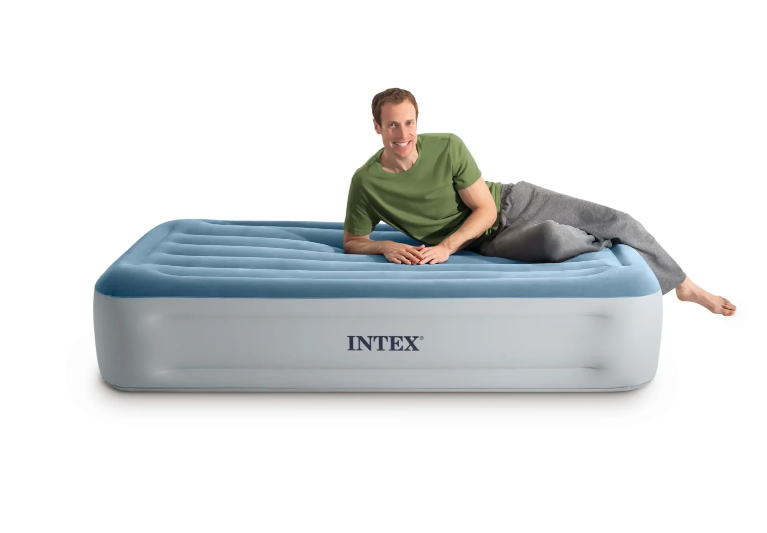 Intex 15" Twin Essential Rest Dura-Beam Airbed Mattress with Built-in Pump - Image 3