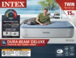Intex 15" Twin Essential Rest Dura-Beam Airbed Mattress with Built-in Pump - Image 2