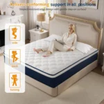 Queen Size 12 Inch Mattress in a Box Gel Memory Foam Pocket Springs Medium Firm for Back Support Fiberglass-Free CertiPUR-US Cer - Image 5