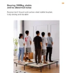 Foldable Silent Anti-Moisture Solid Wood Steel Bed Frame Reinforced Slats Heavy Duty Adjustable Space-Saving Durable - Image 3