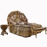 European Luxury Double Bed Carving Court Queen Lounge Bedroom Bed Design Aesthetics Comfortable Wedding Muebles Home Furniture - Image 5