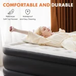 JHK Queen Twin Size Air Mattress Blow Up Double Height Non-Slip Bottom Weight Capacity 660 lbs Air Bed for Bed Home or Camping - Image 4