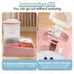 2 In 1 Automatic Cat Feeder Water Dispenser Set Tilted Automatic Pet Dog Food And Water Feeder Gravity Food Feeder and Waterer - Image 4