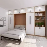 Full Murphy Bed with Closet Organizer with Drawers Full Size Bed Space-Saving Sleeping Arrangement for Multipurpose Room - Image 4