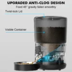NPET 4L Automatic smart pet feeder for cats dogs multiple pets with stainless steel bowl Customize healthy food 1-9 portions - Image 2