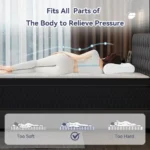 King Hybrid Mattress 10" Thick – Pocketed Coils & Memory Foam Motion-Free Bed (Gel Cooling, 10-Year Warranty) - Image 5