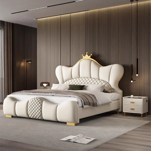 Reading Princess Bed Minimalist Designer Comfortable Fashionable Beds French Aesthetics Nordic Modern Wood Muebles Furniture