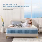 12/14 Inch HybridFullKingQueen Mattress in a Box, Gel Memory Foam Mattress, Individually Wrapped Pocket Coils Innerspring Mattre - Image 2