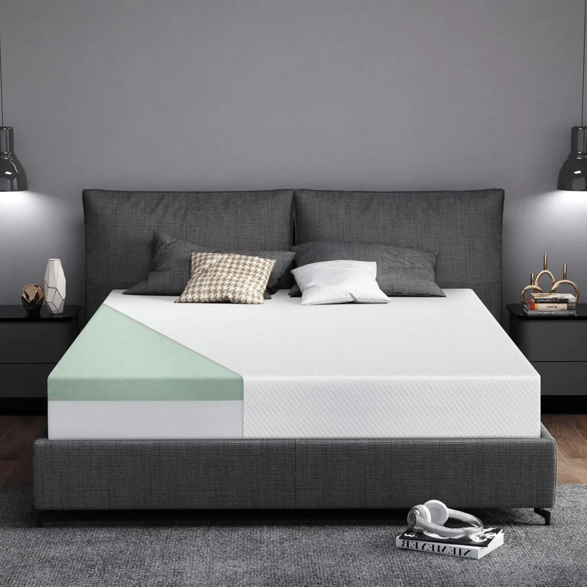 Hcore Extra Firm Memory Foam Mattress 8/10inch Queen Size Mattress with Tencel Cover Firm Mattress for Back Pain - Image 2