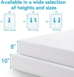 Hcore 8/10 inch Queen Size Mattress, RV Mattress with Tencel Cover,Small Queen/King Size for Camper/Truck/Trailer. - Image 2