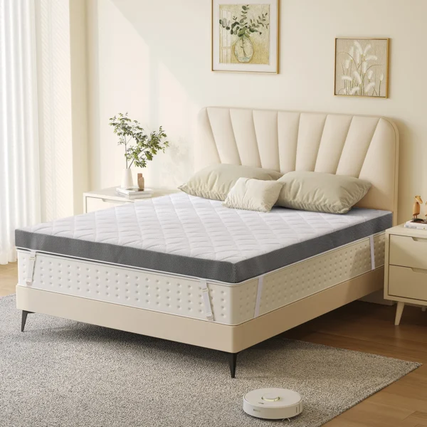 Hcore 3-inch Firm Mattress Topper, Pain Relief Foam Mattress for Extra Support, Odourless, CertiPUR-US Certified