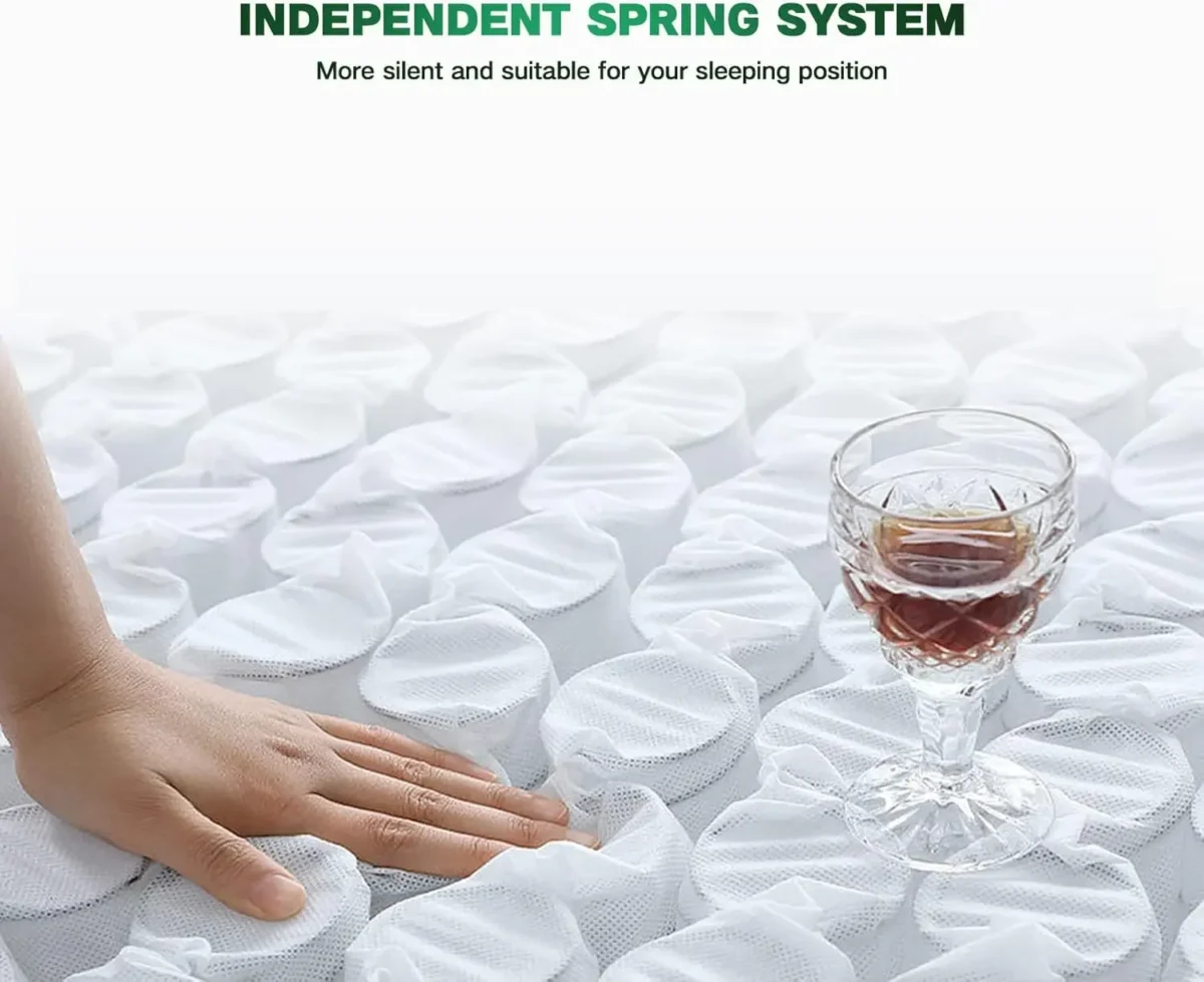 Full Size Mattress, 10 Inch Innerspring Hybrid Mattress in a Box with Memory Foam , Medium Firm Mattress Strong Edge Support - Image 4