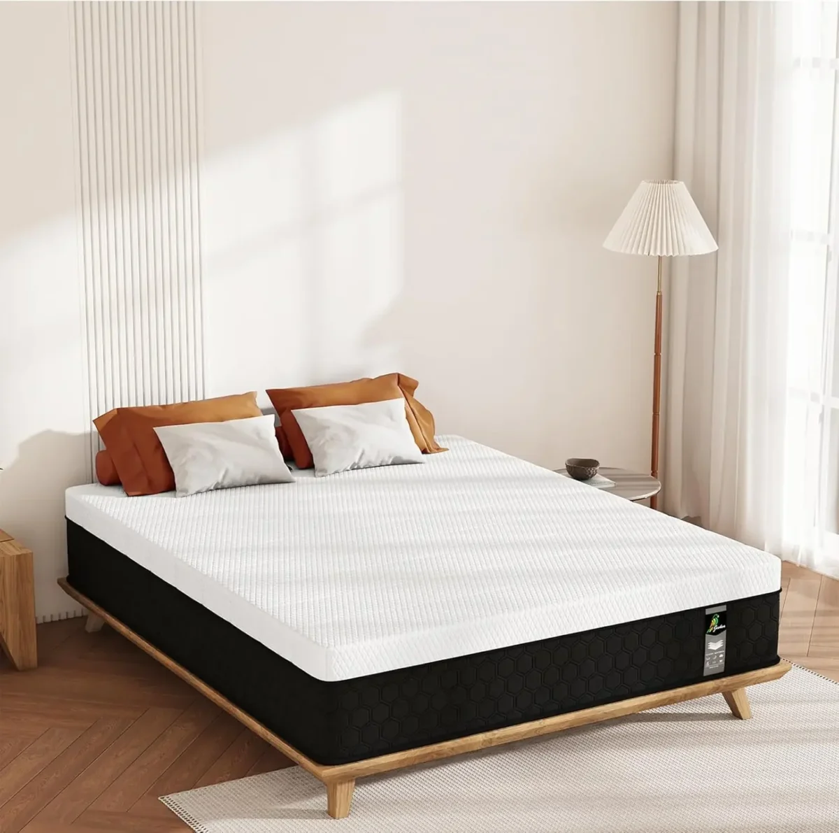 Full Size Mattress, 10 Inch Innerspring Hybrid Mattress in a Box with Memory Foam , Medium Firm Mattress Strong Edge Support - Image 6