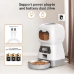 3.5L Automatic Pet Feeder For Cats WiFi Smart Swirl Slow Dog Feeder With Voice Recorder Large Capacity Timing Cat Food Dispenser - Image 5