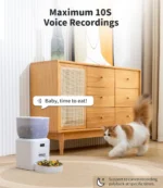 Furpipi 4L/8L Automatic Cat Feeder with Key Control Furpipi Manufacture User-Friendly Time Setting Feeder for Pets Dogs Cats - Image 4