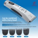 Fenice P100 Professional LCD Screen Dog Cat Clippers 4000mA Electrical Grooming Trimmer and Blade Rechargeable Haircut Machine - Image 3