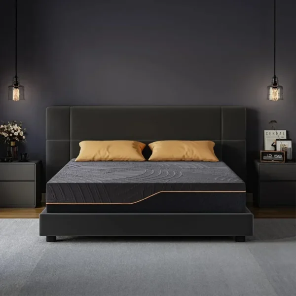 Full Firm Mattress 14 Inch, Copper-Gel Memory Foam Mattresses in A Box, Cooling Knit Fabric Cover, Full Size Mattress