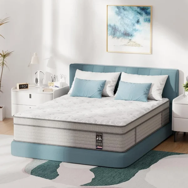 Twin XL Mattress, 14 inch Hybrid Gel Memory Foam Mattresses with Pocket Springs, XL Twin Mattress in a Box, Medium Firm, Motion