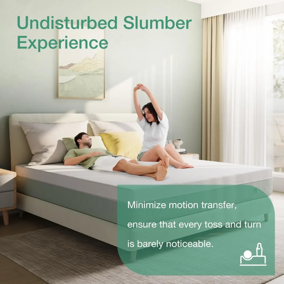 Gel Memory Foam Mattress for Suppotive &Pressure Relieving, Medium Firm Feel Mattress in a Box,Bliss - Image 3
