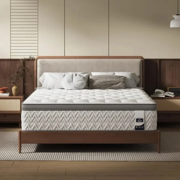 10 Inch 5-Zone Firm Hybrid Single Mattress with Extra Lumbar and Shoulder Support for Deep Sleep